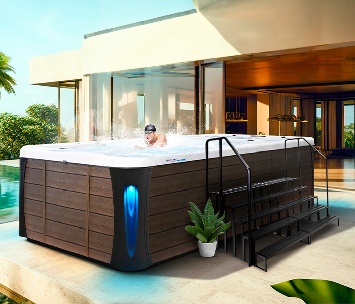 Calspas hot tub being used in a family setting - Chattanooga